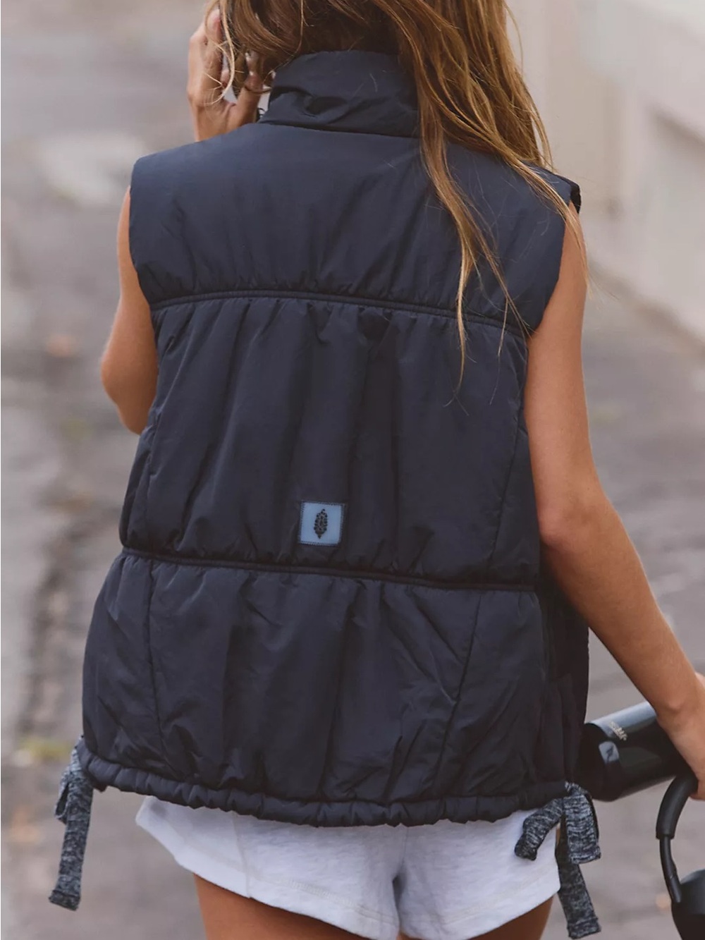 Free People Easy Breezy Puffer Vest XS Black NWT - Picture 2 of 6